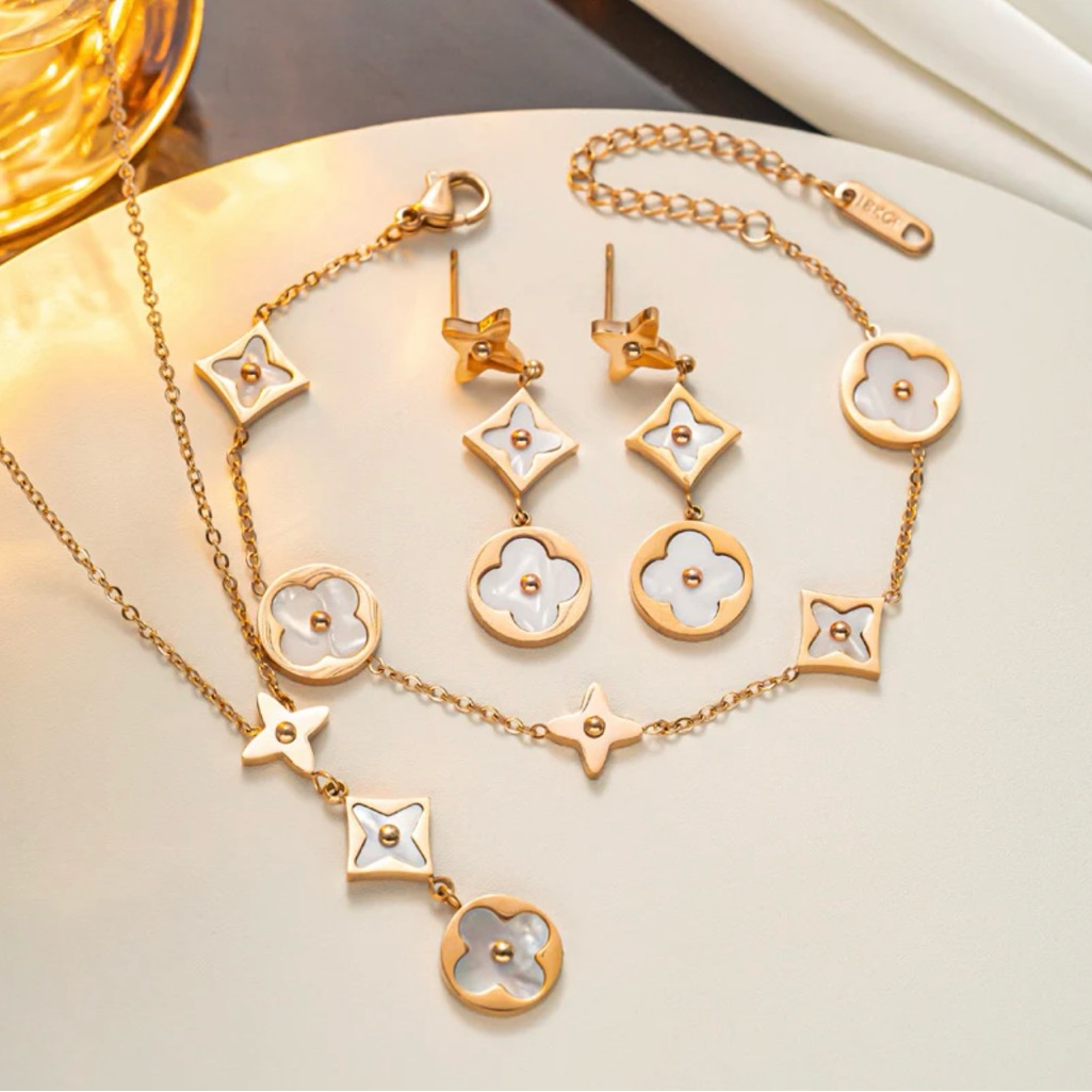 Moderate Minimalist Luxury Round Geometric Jewelry Set